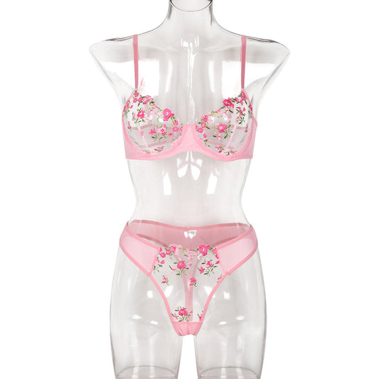 Fresh Little Floral Two Piece Embroidery Set